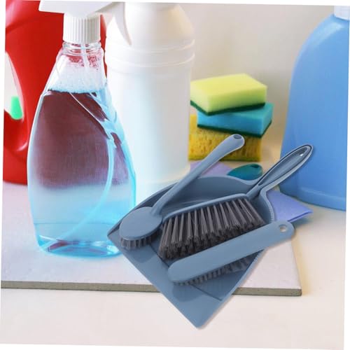 BUTIFULSIC 1 Set Mini Broom Set Small Cleanning Broom Crevice Cleaning Brush Whisk Broom Small Hand Broom Brush Keyboard Broom Table Broom Messes Dustpan Brooms Handheld Dust Pan The Pet Blue