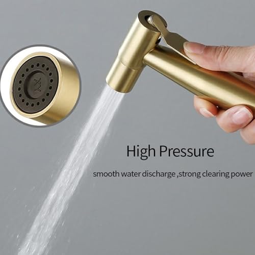 SWHC Handheld Bidet Sprayer for Toilet, Hand Held Bidet Toilet Faucet, Jet Spray for Toilet, Baby Cloth Diaper Sprayer with Hot and Cold Mixing Valve, Muslim Shower, Toilet Bidet Sprayer