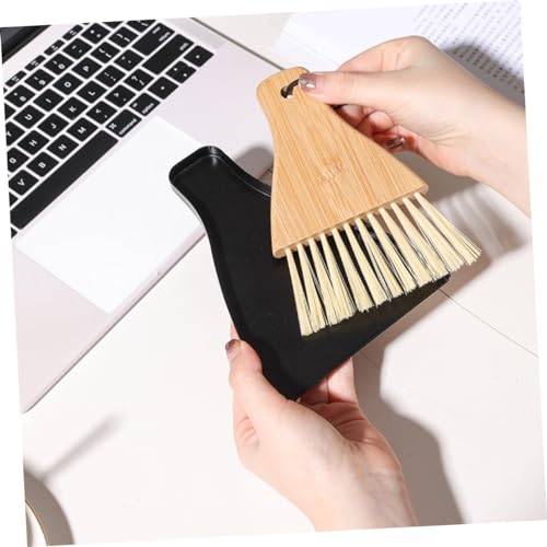 1 Set Desktop Broom Handheld Broom and Dustpan Tabletop Handy Brush Cleaning Accessory Small Broom and Dustpan Dust Brush Portable Whisk Broom Household Dust Pan Broom Dustpan Iron ORFOFE