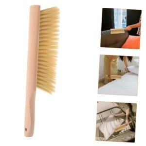 Long Handle Bed Brush Bottle Brush Electric Cleaning Brush Water Bottle Cleaner Stain Remover Fairy Dishwashing Liquid Brush Cleaner Hand Broom Brush Wood Whisk Broom Beige Gatuida