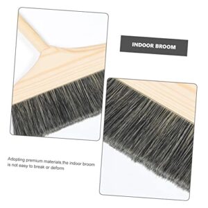 Outanaya Wooden Long Handle Broom Carpet Broom Patio Broom Telescoping Broom Fine Bristle Broom Outdoor Broom Hair Removal Broom Garbage Sweeping Broom Dust Brush Soft Broom Rv Bristle Hair