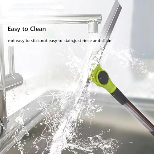 Silicone Air Broom with 51inch Long Handle Magic Broom Sweeper,Adjustable Broom Pet Hair Remover for Carpet,Kitchen,Concrete Floor,Bathroom Tile(Size:35cm/13.8inch (Width))