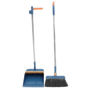 orfofe 1 set home cleaning supplies cleaning broom kitchen broom trash cleaning shovels standing dust pan lobby dusts pan household broom long handle dustpans garden broom stainless steel