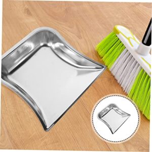 Healeved 2pcs Desktop Dustpan Convenient Dustpan Practical Trash Shovel Mini Dustpan Practical Cleaning Shovel Office Cleaning Shovel Commercial Jumbo Dustpan Silver Stainless Steel