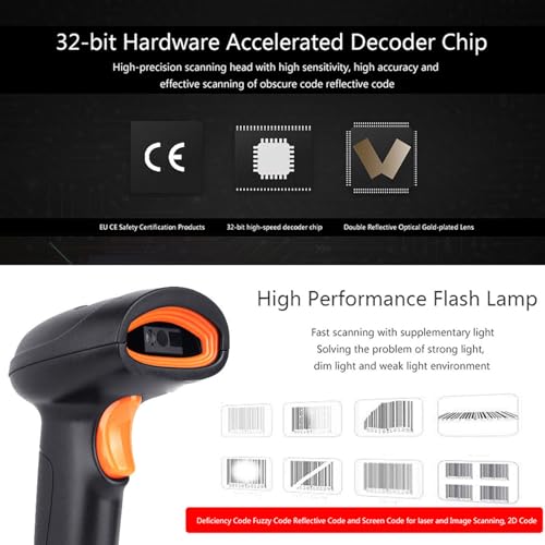 Compact and Portable High Performance Barcode Scanner Wide Application withfor Tablet iPhoneAndroid iOS PC POS