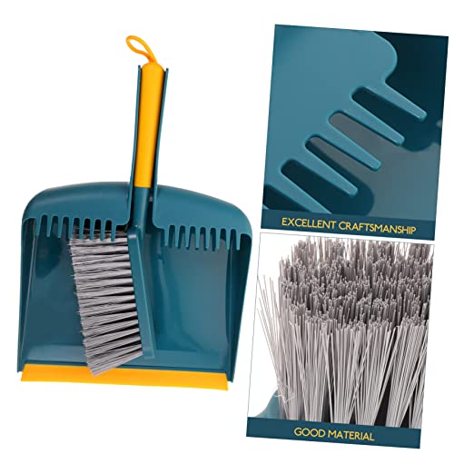 Healeved 1 Set Kitchen Broom Tiny Cleaning Broom Mini Dustpan Soft Bristle Broom Hand Broom Shovel Brush Combination Short Handle Broom Tiny Brush Dustpan Car Broom and Dustpan Pp Green