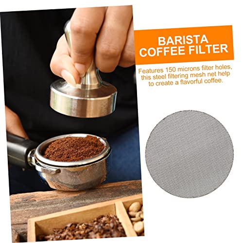 GREENADSCAPE Coffee Filter Tea Strainers for Wrecking Bar Espresso Coffee Screen Coffee Making Screen Coffee Maker Screen Filter Espresso Coffee Maker Machine Pour Silver Stainless Steel