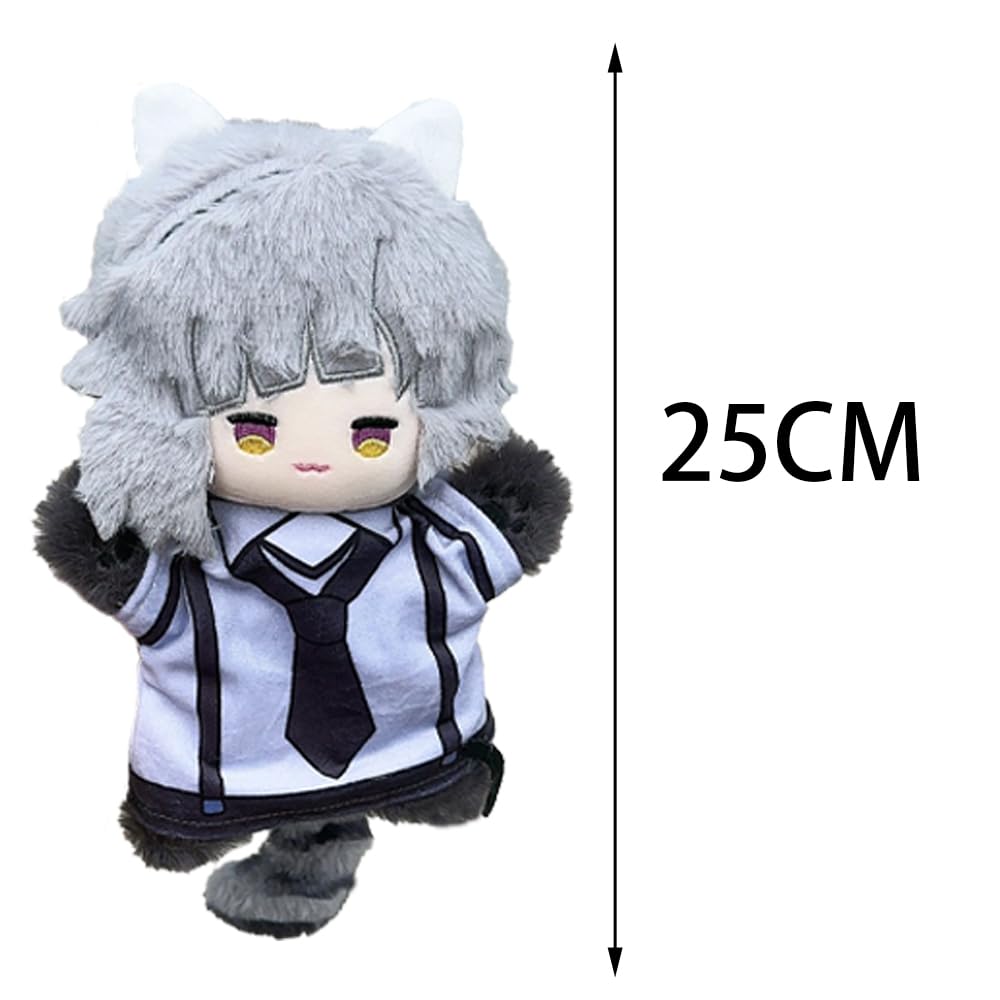 HBGIAY Nakajima Atsushi Plush Can be Put on The Hand Stuffed Pillow 25CM Nakajima Atsushi Soft Figure Anime Cosplay Props Collections Home Ornaments