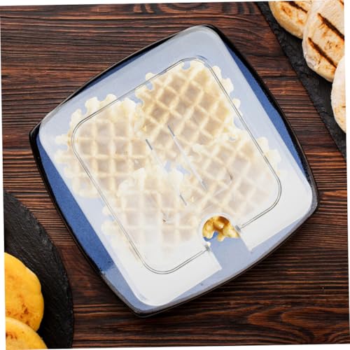 Hoement 4pcs Dinner Plate Cover Universal Pan Cover Polycarbonate Food Pan Lids Polycarbonate Cover with Handle Pan Covers Hotel Food Pan Cover Steam Pan Cover Transparent Plastic