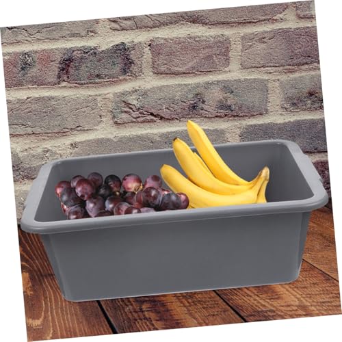 KOMBIUDA 3pcs Restaurant Bowl Storage Box Washing Basin Tub Dishwashing Tubs Dishpan Basin Tub Utility Tub Commercial Tote Tubs Meat Prep Tub Wash Basin Tub Storage Bins Bus Tub Grey Pp