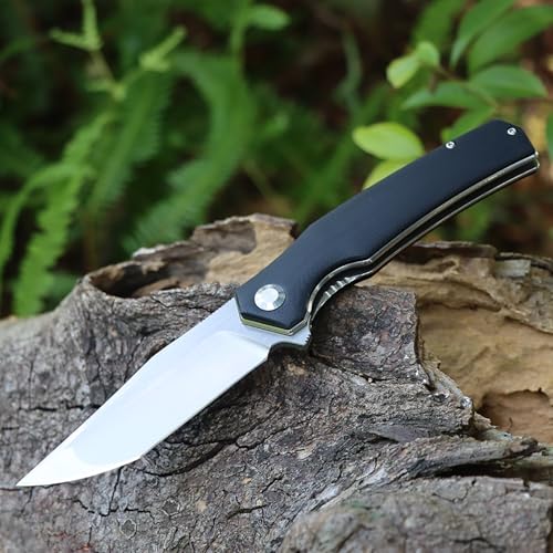 Folding Pocket Knife, 4" D2 Steel Satin Blade Pocket Edc Knife, G10 Handle Small EDC Knife with Pocket Clip, Pocket Knife for Men/women