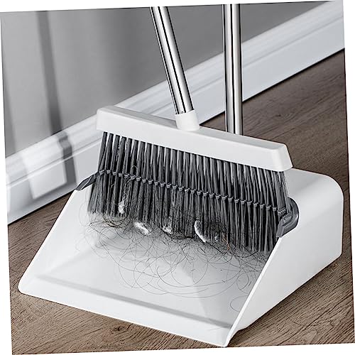 Outanaya 1 Set Hair Cleaning Broom Kitchen Brooms Indoor Broom Pet Poop Tray Broom Dustpan Kit Lobby Dust Pan Lobby Dustpan Lobby Broom Upright Sweep Broom Outdoor Dustpan Broom Kit Pp