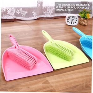 COLLBATH 2pcs Mini Broom Dustpan Set Keyboard Cleaning Tool Dust Pan and Brush Small Broom Brush Mini Tools Mini Brush Bed Broom Household Brooms Cleaning Tools Desktop Broom Plastic