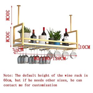 LBHXZZ Wine Rack Ceiling Shelf, Ceiling Shelf Hanging, Ceiling Shelf Mounted Floating Suspended, Adjustable Height Ceiling Decoration Shelf for Bars/Restaurants/Kitens Home Decoration