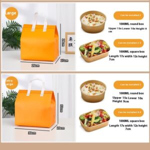 Laentvak 25 insulated takeaway bags, handheld bulk insulated takeaway bags, and disposable refrigerated bags for transporting lunch, pizza, and food in grocery stores (Beige, 9.5x5.5x10.6 inches)