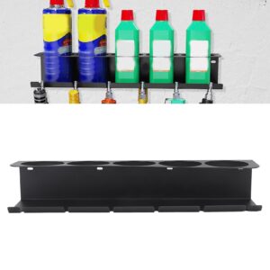 MESSTIME Spray Bottle Storage Rack Carbon Steel Wall Mounted Aerosol Rack Pneumatic Tool Holder Organizer with 5 Holes and 6 Slots for Garage Home