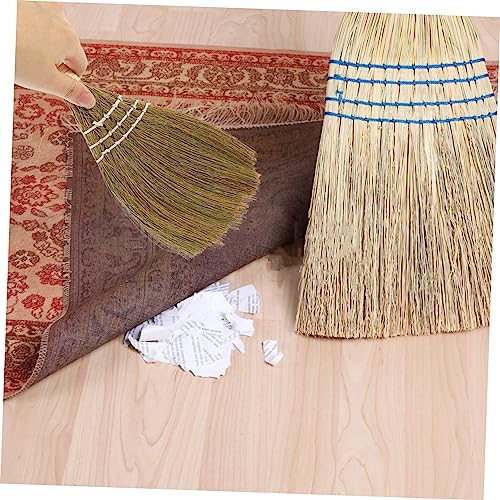 COLLBATH 4 Pcs Kitchen Cleaning Broom Chinese Broom Small Hand Broom Power Desktop Duster Mini Wicca Car Broom Supplies Wick Short Handle Broomstick Little Dirt Wide Broom Mop ﻿ Miscanthus