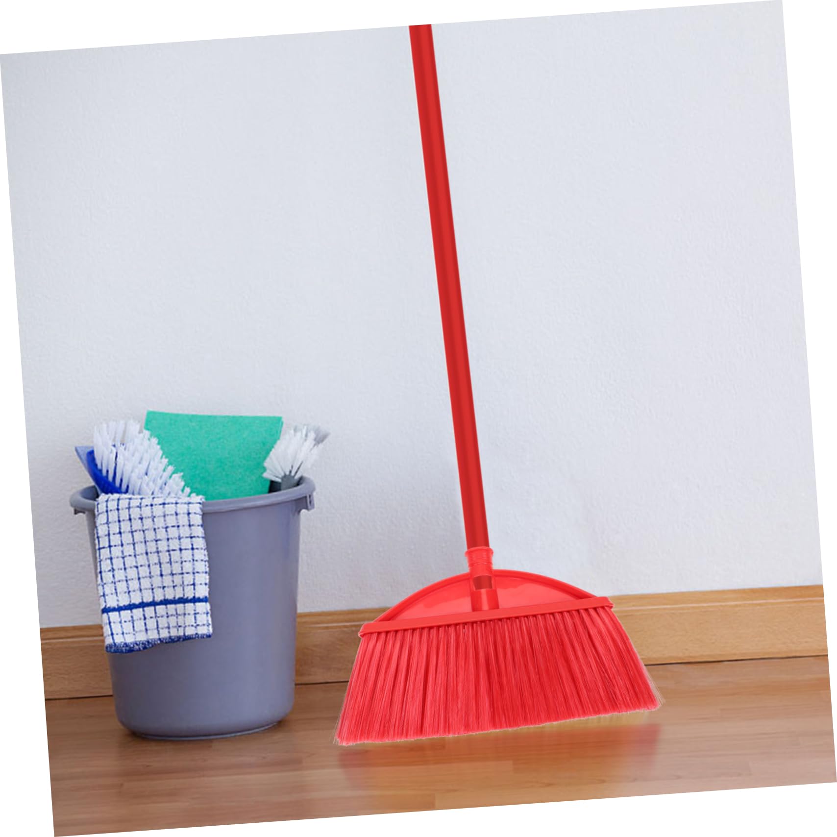 FOYTOKI Broom Head Tile Cleaning Brush Broom Part Kitchen Accessory Replaceable Sweeper Part Home Accessory Indoor Broom Bath Tub Cleaning Brush Broom Refill Head Outdoor Broom Plastic Red