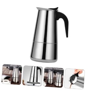 KICHOUSE Coffee Pot Stovetop Coffee Maker Rapid Coffee Brewer Coffee Mugs Espresso Cups Home Espresso Machine Electric Tea Pots Stovetop Coffee Brewer Kitchen Accessories Stainless Steel