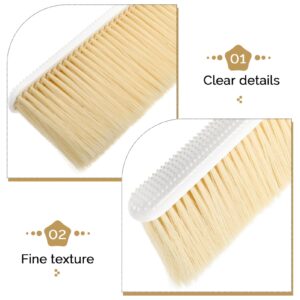 SEWOART Dust Brush Cleaning Brush Soft Bristle Hair Brush Soft Brush Hair Broom Brush Grubber Whisk Brooms Hand Broom Car Brush Sand Brush to Clean Brush for Cleaning The Pet Beige