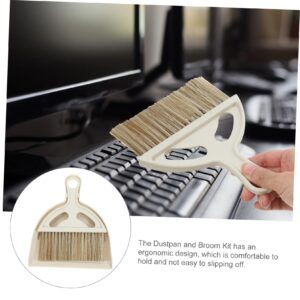 HAPINARY 1 Set Mini Cleaning Brush Car Detailing Small Broom and Dustpan Cars Desktop Dust Brush Car Vent Cleaner Small Cleaning Tool Small Hair Sweeping Broom Detailing Brush Plastic White