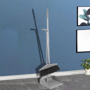 broom and dustpan set, standing hand broom for home & kitchen with scraping teeth, buckle type broom with dustpan combo set outdoor broom household cleaning tool apartment home essentials, cute stuff