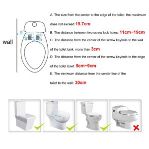 Hot&Cold Fresh Water Spray Bidet - APENCHREN Left Hand Bidet Toilet Seat Attachment with Self-Cleaning Nozzles, Water Pressure Control, Non Electric