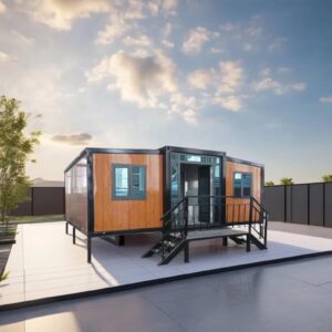 20ft Prefabricated Portable Mobile Extendable Container Houses Tiny Villa Low Cost Prefab Container House Customizable Rooms and Balconies