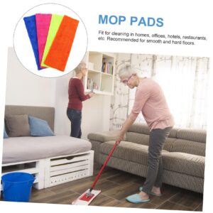 SOESFOUFU 4pcs Mop Replacement Cloth Mops Heads Replacement Mop Pad Replacement Clean Mop Pad Floor Cleaner Mop Mats Replacement Mop Pad Commercial Cleaning Refills Coral Fleece