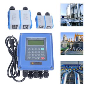 HYDIYGT Handheld Ultrasonic Flowmeter Clamp On Flow Meter Portable Liquid Flow Meter with TS-2，TM-1 Transducers for Copper and PVC Pipes