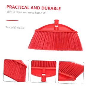 FOYTOKI Broom Head Tile Cleaning Brush Broom Part Kitchen Accessory Replaceable Sweeper Part Home Accessory Indoor Broom Bath Tub Cleaning Brush Broom Refill Head Outdoor Broom Plastic Red