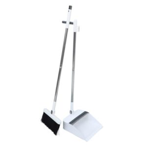 butifulsic set broom dustpan set brooms sweeeping material mini cleaning favor long handle cleaning broom floor broom kit kitchen broom home cleaning device lobby broom stainless steel white