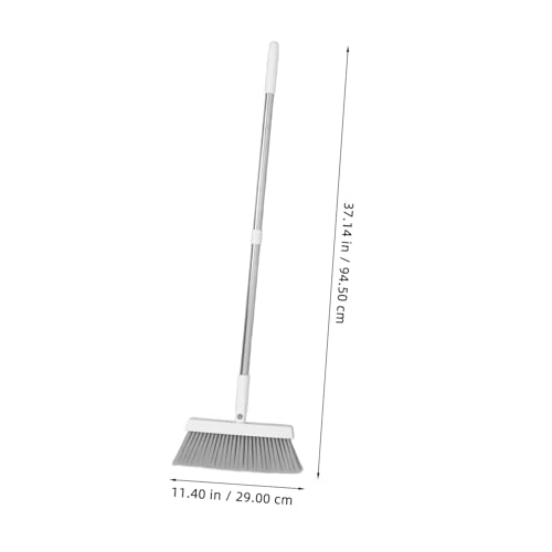 COOLHIYA 1 Set Cleaning Artifact Standing Broom and Dustpan Outdoor Broom Mini Dustpan and Brush Small Broom and Dustpan Dust Pan and Broom Stand up Dustpan Hand Broom and Dustpan White Pp