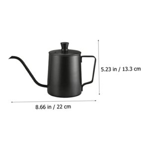 VINTORKY 1pc Coffee Maker Coffee Dripper Pot Beverage Pitcher Practical Coffee Pot Nspressso Drip Coffee Kettle Retro Coffee Maker Espresso Machine Stovetop Teapot Black