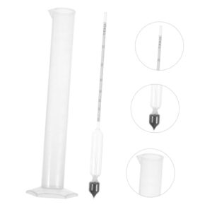 Mikinona 1 Set Wine Making Kit Hydrometer Test Kit Hydrometer Tester Reusable Measuring Tube Compact Measuring Tube Daily Use Graduated Cylinder Reusable Hydrometer Wine Sampling Tube Glass