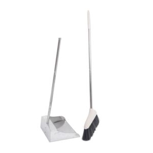 orfofe 1 set garbage shovel indoor broom dustpan home cleaning broom stand up dustpans office broom dustpan angle brooms lobby dustpan scoop shovel standing dustpan stainless steel