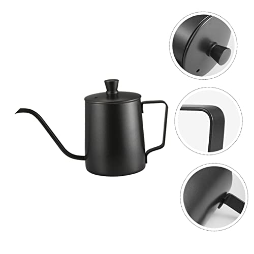 VINTORKY 1pc Coffee Maker Coffee Dripper Pot Beverage Pitcher Practical Coffee Pot Nspressso Drip Coffee Kettle Retro Coffee Maker Espresso Machine Stovetop Teapot Black