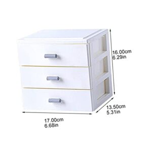 STOBOK Box Storage Box Stackable Organizer Drawers Storage Drawers Sundry Holder Desktop Organizer Sundries Organizer Desktop Drawer Organizer Dresser Storage Organizer White Pp