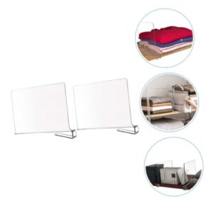 Garneck 2pcs Clothes Board Wardrobe Shelf Dividers Closet Seperators Closet Organizer Dividers Multi-Function Shelf Divider Drawer Dividers Cabinet Supply Wire Shelf Dividers Acrylic