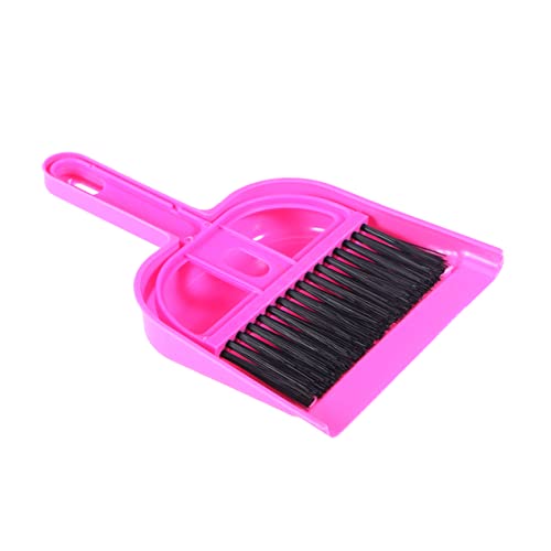 Outanaya Cleaning Tools Computer Keyboard Broom Computer Dustpan Small Camping Broom Cage Cleaner Mini Dustpan and Brush Mini Keyboard Brush Dustpan Short Handle Mini Brush Sofa Brooms Rosy