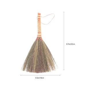 ABOOFAN Broom Small Broom Dusting Brush Mini Desk Broom Pet Cleaning Supplies Household Small Broom Home Cleaning Broom Handmade Broom for Home Household Broom Corn Broom Top Wooden