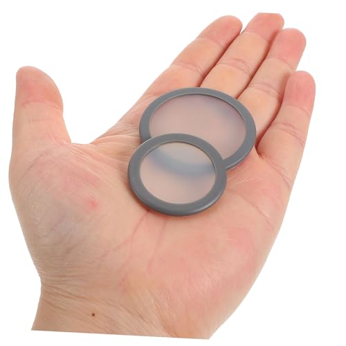 BUTIFULSIC 2pcs Diaphragm Stethescope Case Spare Parts Pediatric Diaphragm Assembly Accessories Pediatric Diaphragm with Rim Ear Tips Grey Pvc