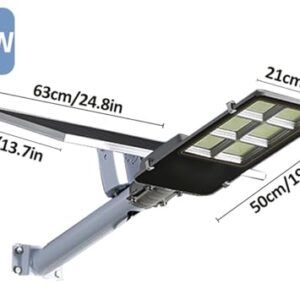 ZXXHNNAIH 300W Solar Street Light, LED Solar Street Lights Outdoor Waterproof, Dusk to Dawn Bright Street Lights Solar Powered with Remote Control for Parking Lot Patio,Yard and Garage