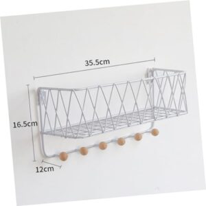 Parliky 1pc Wall Storage Shelves Storage Storage Storage Hanging Rack Hooks and Storage -Mounted Storage Rack Necktie Storage Case Wall Rack Storage Shelf White