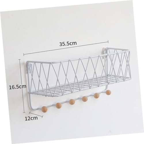 Parliky 1pc Wall Storage Shelves Storage Storage Storage Hanging Rack Hooks and Storage -Mounted Storage Rack Necktie Storage Case Wall Rack Storage Shelf White