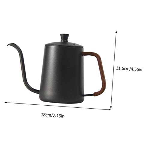 Mikinona 1pc Hand Pour Coffee Pot Drip Filter Teakettle Electric Kettle Manual Espresso Machine Mini Espresso Maker Stainless Pot Stainless Steel Pot Black 304 Stainless Steel