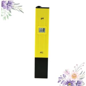 SOESFOUFU Ph Tester LCD Ph Pen Digital Ph Pen Ph Measurement Ph Meter Pen Ph Test Pen Water Quality Monitor Drinking Water Ph Pen Aquarium Ph Pen Portable Ph Pen Water Tester Yellow