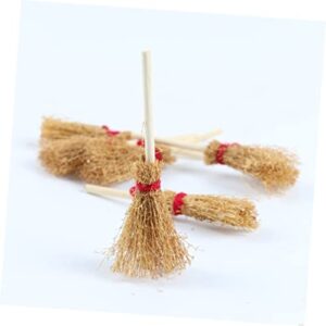 SEWOART 20pcs Witches Hanging Plant Accessories Witch Broom Minature Broomsticks Mini Broomsticks Whisk Broom Halloween Hanging Pendant Small Decorative Broom Mask Kid Toy