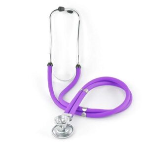 Stainless Steel Dual Double Tube Stethoscope for Doctor, Professional, Student, Purple