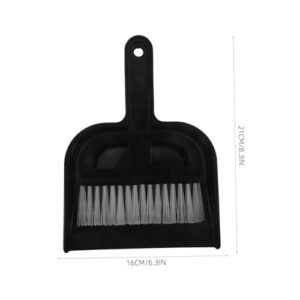 Garneck 1 Set Broom Dustpan Set Auto Car Automotive Cars Brooms Detailing Brush Multi-Function Mini Dustpan Car Vent Cleaner Dust Pan Car Detail Brush Desktop Cleaning Broom Black Plastic